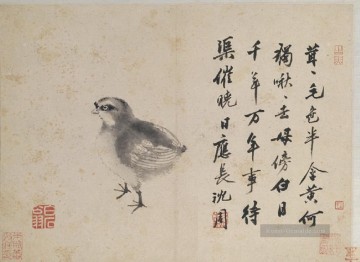 沈周 Shen Zhou Werke - Wachtelskizzen aus dem alten China Tintenfisch